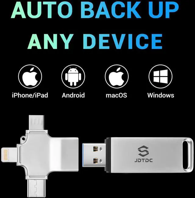 Alt view image 2 of 5 - Photo-Stick-Flash-Drive 256GB Auto Photo-Backup-Storage for All Device Secure Photo & Video Backup Memory-Stick-iPhone-Thumb-Drive Picture-Transfer-Device for iPhone-External-Storage Easy-Photo-Saver