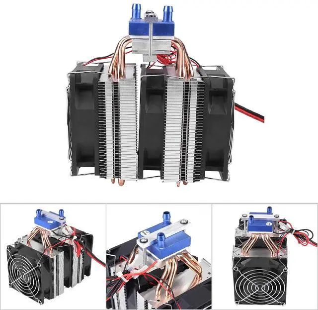 Alt view image 2 of 5 - Semiconductor Cooler DC 12V Thermoelectric Cooler Semiconductor Refrigeration Water Chiller Cooling Device for Fish (120W Electroniccomponentfan (180W (Suitable for 40L Fish