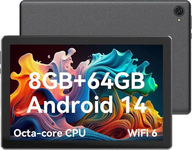 Main image of Android Tablet, 10.1 inch Tablets with 1280 * 800 IPS HD Touchscreen, Octa-Core Processor, 8(3+5) GB RAM 64GB ROM, 1TB TF Card Expandable, 5G/2.4G WiFi, BT 5.0,Dual Camera, Google Tablet