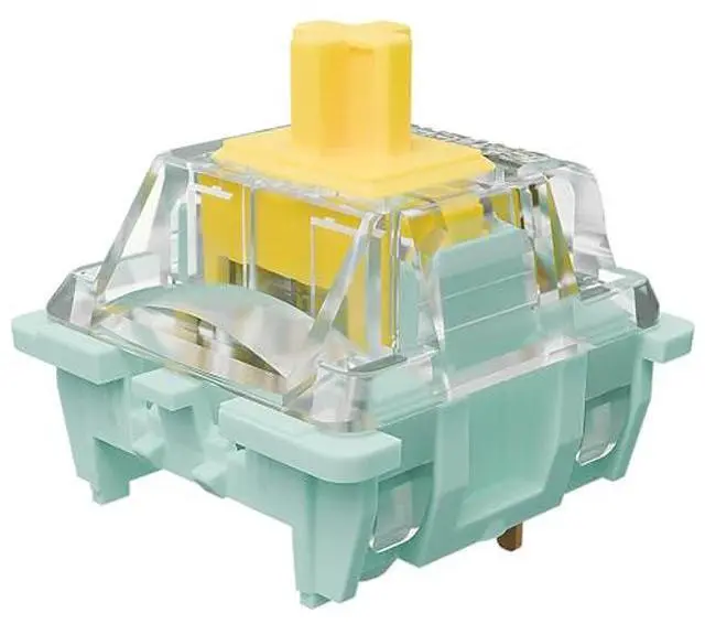 Main image of Gateron Jade Series 3.0 Yellow Keyboard Switches,Linear 3-Pin 55gf 20mm Dual-Stage Spring Pre-lubed Switches for MX Mechanical Keyboard(Yellow,108Pcs)