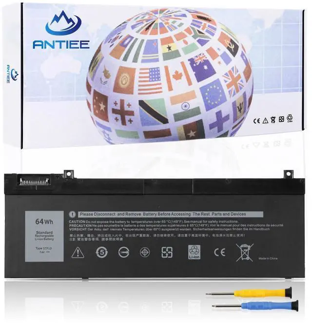 Main image of ANTIEE 5TF10 GHXKY Laptop Battery Replacement for Dell Precision 7730 7740 7530 7540 P34E Series Notebook P34E001 P34E002 P74F P74F001 P74F002 NYFJH RY3F9 0RY3F9 7M0T6 7.6V 64Wh 8000mAh