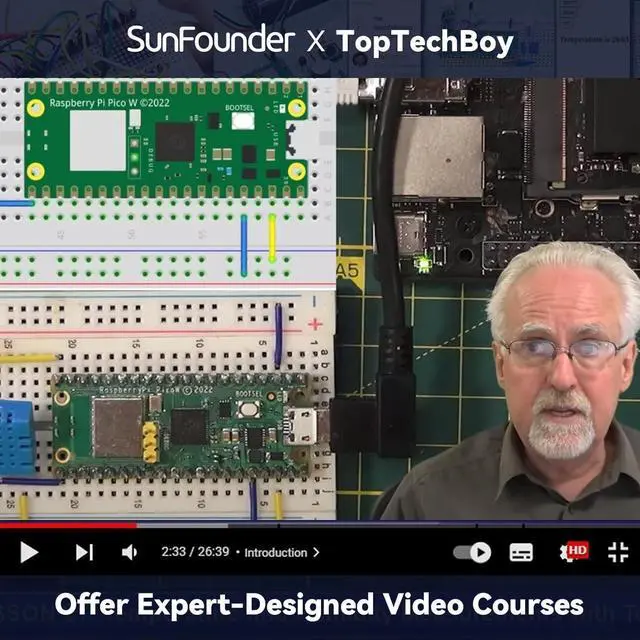 Alt view image 2 of 5 - SunFounder Raspberry Pi Pico W Ultimate Starter Kit with Online Tutorials, RoHS Compliant, 450+ Items, 117 Projects, MicroPython, C/C++ (Compatible with Arduino IDE)