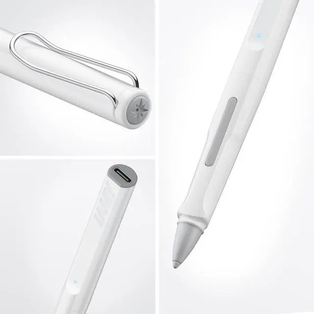 Alt view image 2 of 5 - LAMY Safari Note+ White iPad Pen - Stylus Pen with Palm Rejection, tilt Sensitivity & Ergonomic Grip - Compatible with Various iPad Models & Generations - up to 10 Hours Battery Life