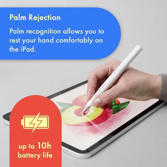 Alt view image 4 of 5 - LAMY Safari Note+ White iPad Pen - Stylus Pen with Palm Rejection, tilt Sensitivity & Ergonomic Grip - Compatible with Various iPad Models & Generations - up to 10 Hours Battery Life