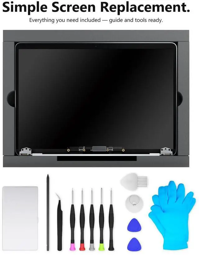 Alt view image 5 of 5 - LHM A2337 Screen Replacement for MacBook Air 13.3" M1 2020 (EMC 3598 MGN63 MGN93 MGND3 MGN73 MGNA3 MGNE3) 2560x1600 Full LCD Display Assembly with Fix Kit (A2337-Space Grey)