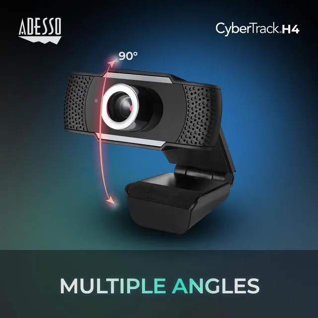 Alt view image 5 of 5 - Adesso CyberTrack H4-TAA 1080P HD USB Webcam with Built-in Microphone TAA Compliant, Made in Taiwan