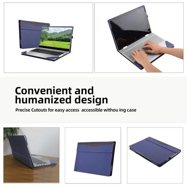 Alt view image 4 of 5 - Laptop Cover for Hp ProBook 450 G10 G9 G8 2023-2021 / ProBook 455 G10 G9 G8/ 650-G8 / Yoga c740 15.6" Inspiron 3515 3511 HP Envy X360 15-ed 15-ee 15-ep Case(15.6inch, Blue)