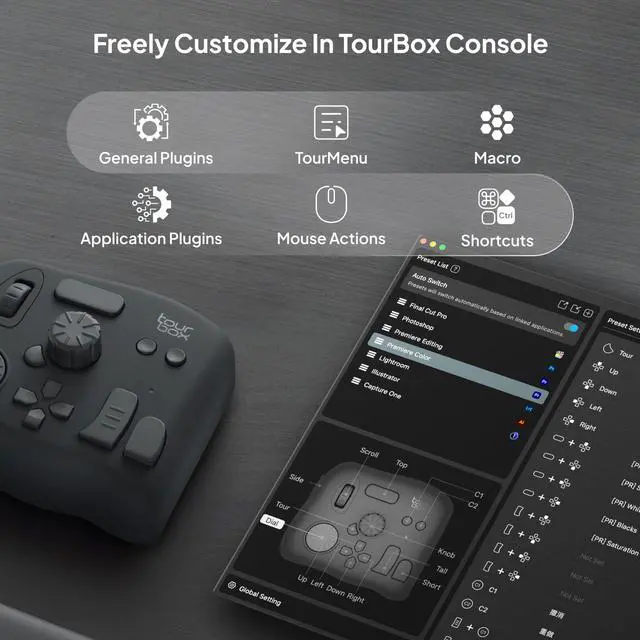 Alt view image 4 of 5 - TourBox NEO + TourBox Elite (Black)