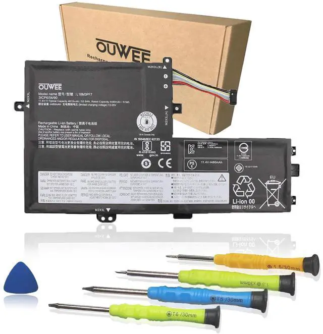 Main image of OUWEE L18M3PF7 Laptop Battery Compatible with Lenovo ideapad S340-14IML/14API/14IIL/14IWL C340-15IWL/15IIL S340-15IWL/15API/15IIL Flex15IWL Series L18C3PF7 L18L3PF3 L18M3PF6 L18C3PF6 L18L3PF2 52.5Wh