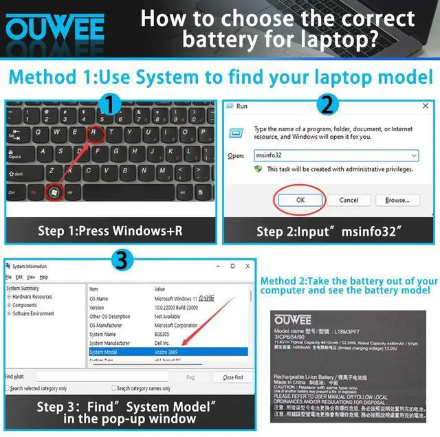 Alt view image 4 of 5 - OUWEE L18M3PF7 Laptop Battery Compatible with Lenovo ideapad S340-14IML/14API/14IIL/14IWL C340-15IWL/15IIL S340-15IWL/15API/15IIL Flex15IWL Series L18C3PF7 L18L3PF3 L18M3PF6 L18C3PF6 L18L3PF2 52.5Wh