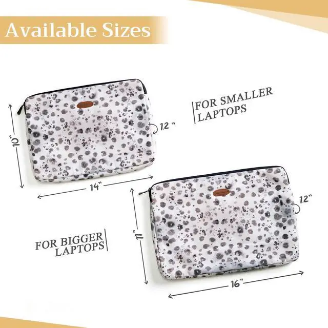 Alt view image 3 of 5 - Maison d'Hermine Laptop Sleeve upto 15.6 inch Stain and water repellent Cotton canvas - Cheeta