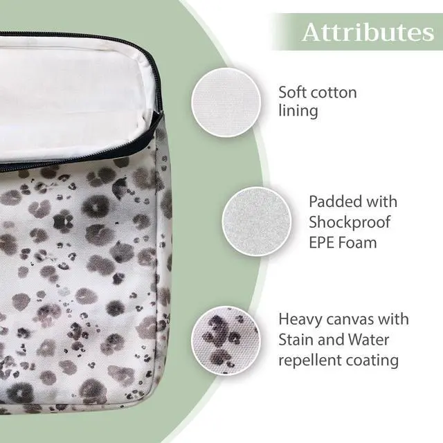 Alt view image 4 of 5 - Maison d'Hermine Laptop Sleeve upto 15.6 inch Stain and water repellent Cotton canvas - Cheeta