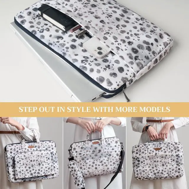 Alt view image 5 of 5 - Maison d'Hermine Laptop Sleeve upto 15.6 inch Stain and water repellent Cotton canvas - Cheeta