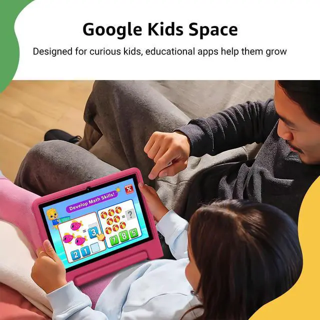 Alt view image 4 of 5 - ApoloSign Kids Tablet-2024, Android 14 Tablet for Kids, 10.1-inch Tablet for Toddlers, Octa-core, 6(3+3) GB RAM,64GB ROM, Parental Control, 8-hr Battery, Wi-Fi6, BT5.0, Droop-Proof Case (Pink)