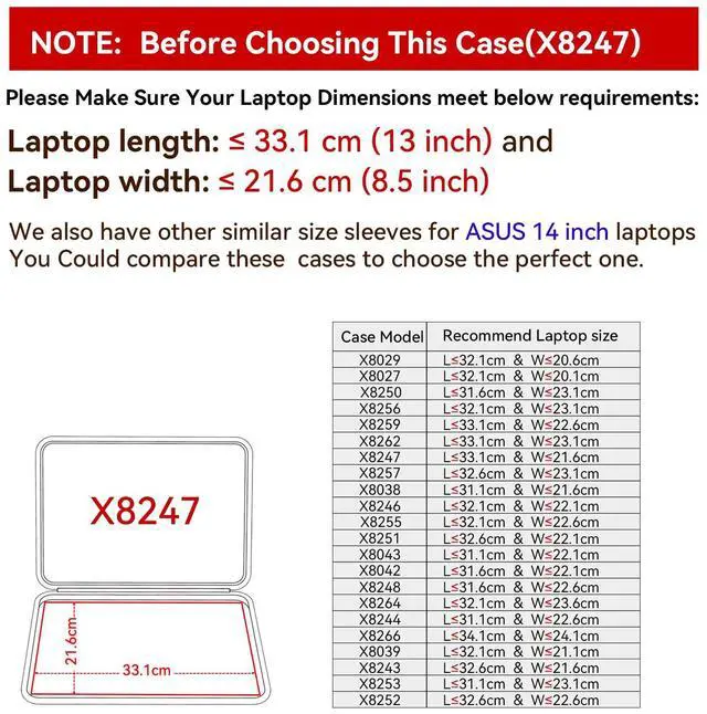 Alt view image 2 of 5 - Smatree Hard EVA Protective Sleeve Case Compatible for 14 inch ASUS ExpertBook B1 B1402, for 14 inch DELL Latitude 14 7490, 14inch Waterproof and Anti-Shock Laptop Bag (X8247)