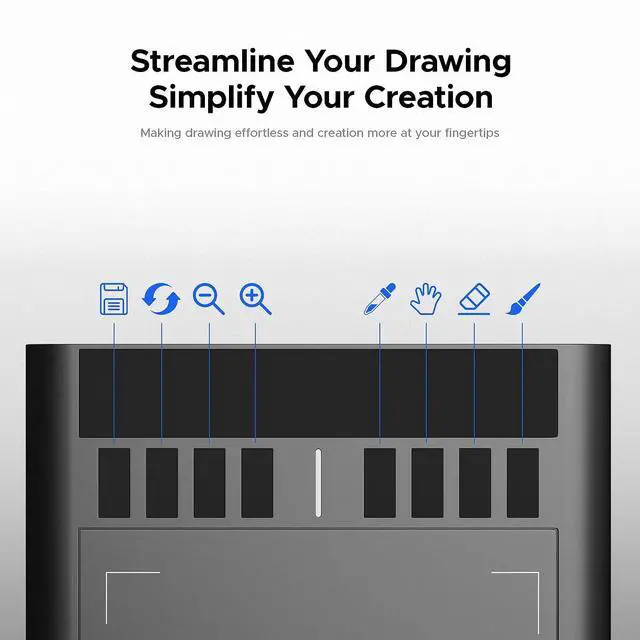 Alt view image 4 of 5 - Graphics Drawing Tablet, UGEE M708 10 x 6 inch Large Digital Drawing Pad with 8 Hot Keys 8192 Levels Pen, Graphic Tablets for Computer Graphic Board Creation Sketch for PC/Laptop/Mac OS/Linux/Chrome