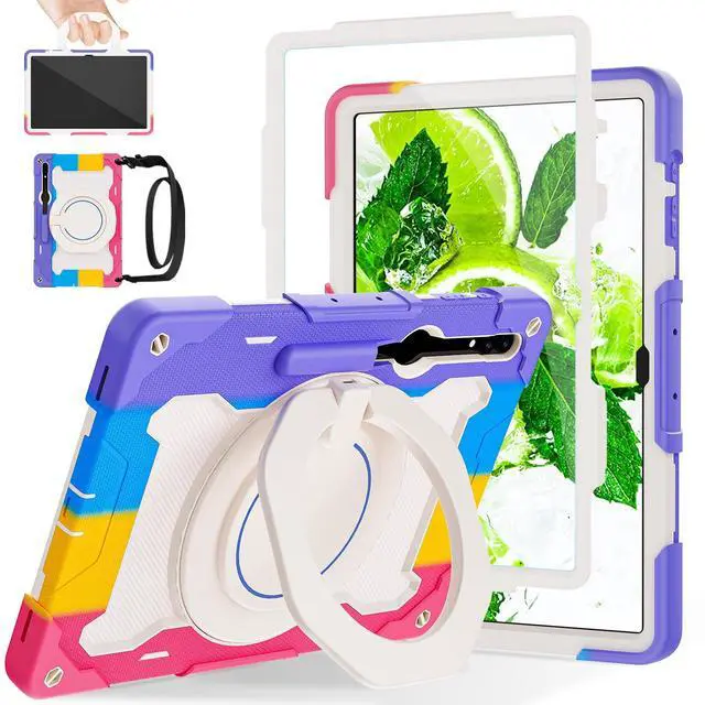 Main image of ROISKIN for Samsung Galaxy Tab S10 Ultra 2024/ S9 Ultra/ S8 Ultra Case 14.6 Inch, Heavy Duty Shockproof Protective Case with Screen Protector, Stand, Handle,Shoulder Strap and Pen Holder