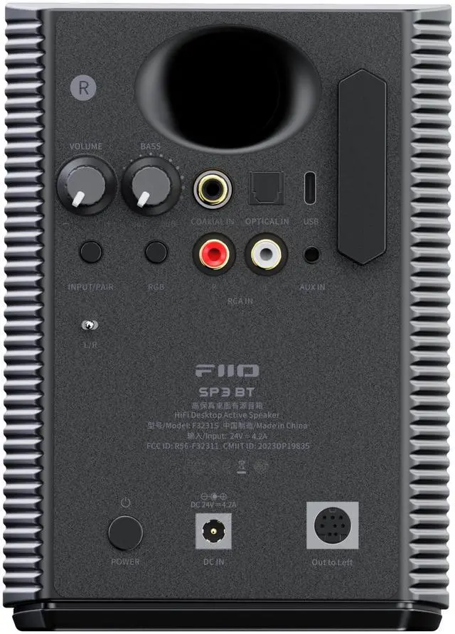 Alt view image 3 of 5 - FiiO SP3 BT HiFi Bluetooth Active Desktop Speakers - 80W Stereo Computer Speakers and Home Music Sound System with AUX Audio/Coax/Optical/Type-C/RCA (Bluetooth White)