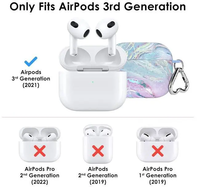 Alt view image 2 of 4 - Velvet Caviar Compatible with AirPods 3rd Generation Case with Keychain - Cute Protective Hard AirPod 3 Cases for Women - Dusty Rose Floral Flower