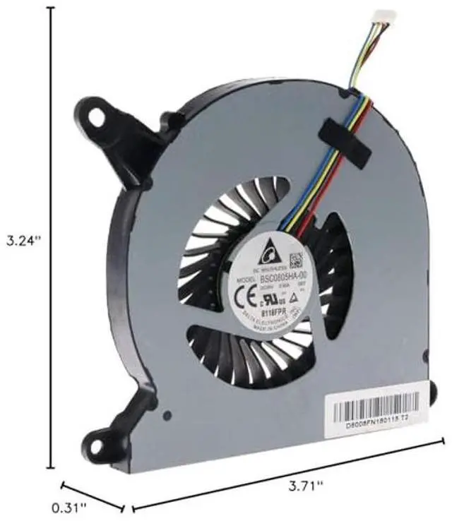 Alt view image 5 of 5 - TRADOCK Replacement CPU Cooling Fan for Intel NUC8 NUC8i7BEH NUC8i3BEH NUC8i5BEH NUC8i5BEK NUC8i7BEK NUC8i3BEK BSC0805HA-00 DC05V 0.60A