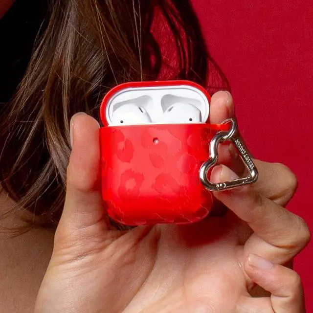 Alt view image 2 of 5 - Velvet Caviar Compatible with AirPods Case 2nd and 1st Generation - Cute Protective Hard Cover for Women - Red Leopard Print