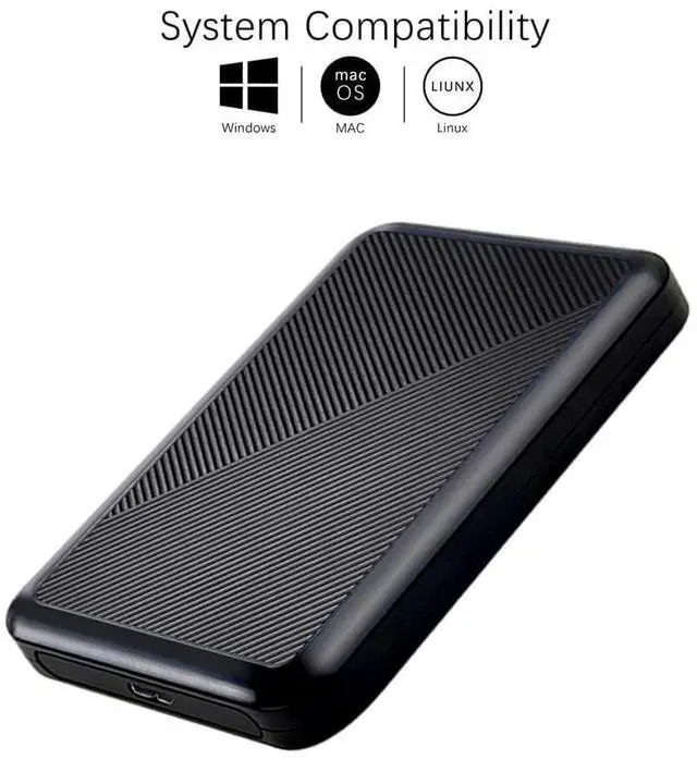 Alt view image 3 of 5 - Tianken 500GB Ultra Slim Portable External Hard Drive USB 3.0 HDD Storage for PC, Mac, Laptop, PS4, Xbox one