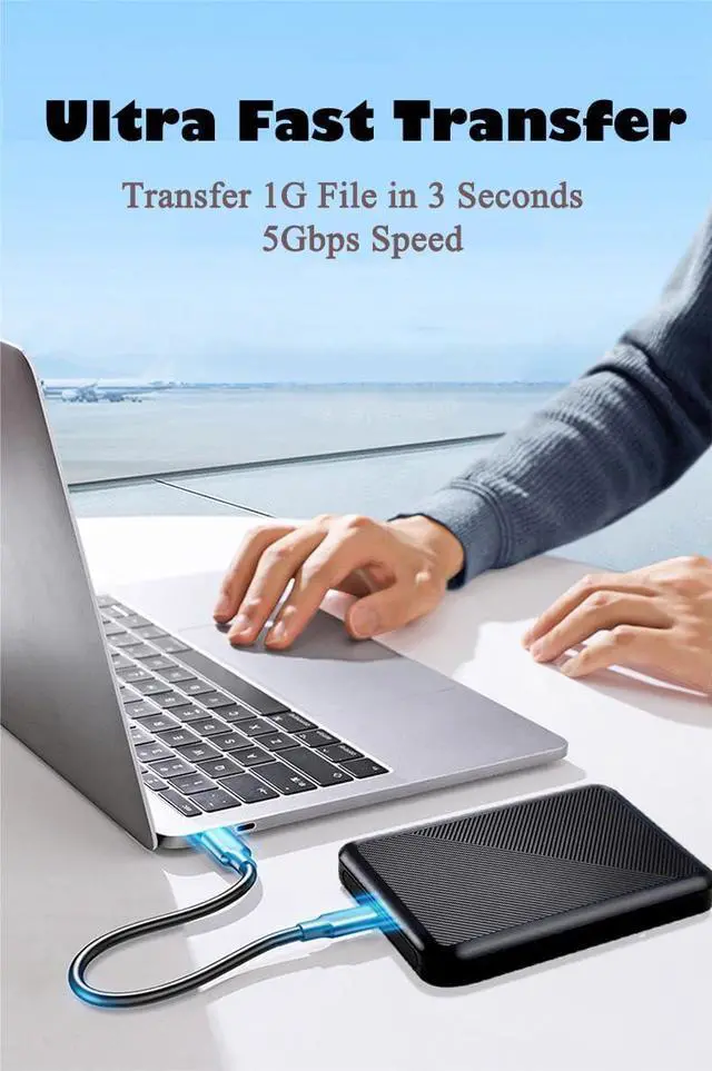 Alt view image 5 of 5 - Tianken 500GB Ultra Slim Portable External Hard Drive USB 3.0 HDD Storage for PC, Mac, Laptop, PS4, Xbox one