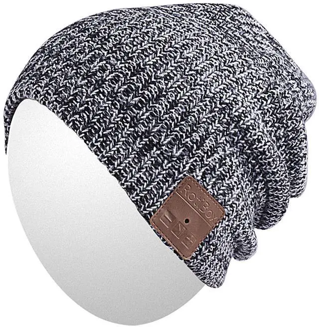 Main image of Qshell Bluetooth Beanie Hat, Winter Warm Soft Trendy Cap with Wireless Headphone Headset Earphone Stereo Speaker Mic Hands Free for Lifestyle Outdoor Sport,Compatible with iPhone Android - Gray