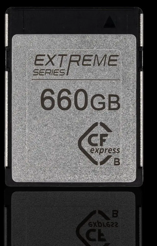 Alt view image 2 of 5 - Novachips 660GB Extreme CFexpress Type B Memory Card - up to 8K RAW - Nikon Z6/Z8/Z9, Canon R3/R5/R5C, BMD Pyxis 6K, Other Cameras (NN765C660GZX9)