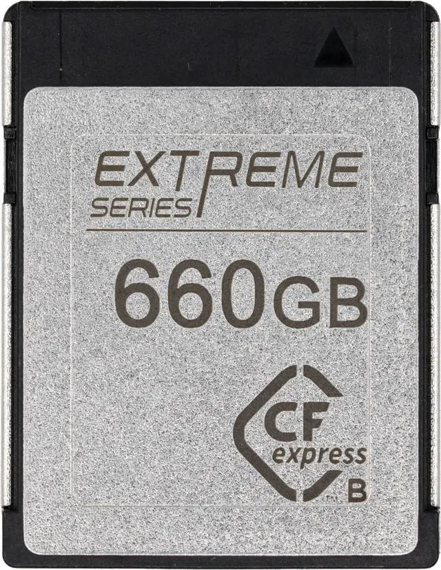 Main image of Novachips 660GB Extreme CFexpress Type B Memory Card - up to 8K RAW - Nikon Z6/Z8/Z9, Canon R3/R5/R5C, BMD Pyxis 6K, Other Cameras (NN765C660GZX9)