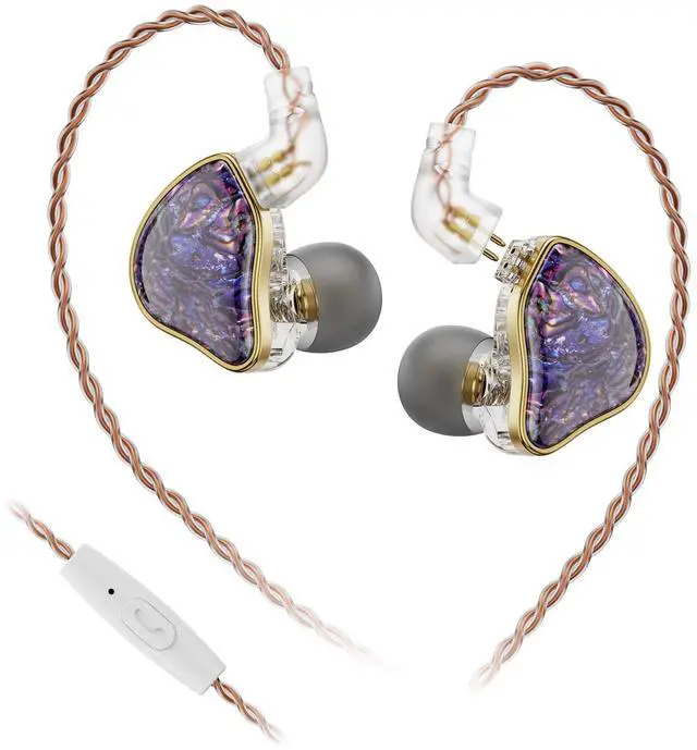Main image of NICEHCK DB2 IEM Earphones with Mic Music Control: Resin 1BA 1DD Hybrid in Ear Monitor Headphones with 2Pin Detachable Cable,3.5mm Wired Earbuds for Gaming/Audiophile/Musician (Purple)
