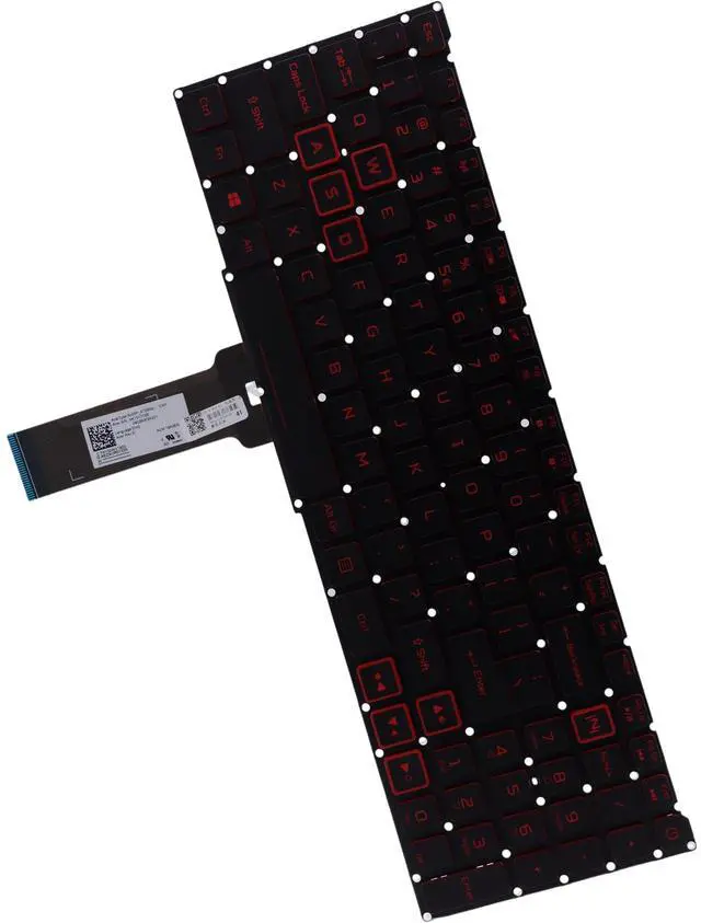 Main image of Deal4GO RED Letter Backlit Keyboard (Non RGB) Replacement for Acer PH315-51 PH315-52 PH315-53 PH315-54 PH317-53 AN515-54 AN515-57 AN515-45 PH315-51-78NP