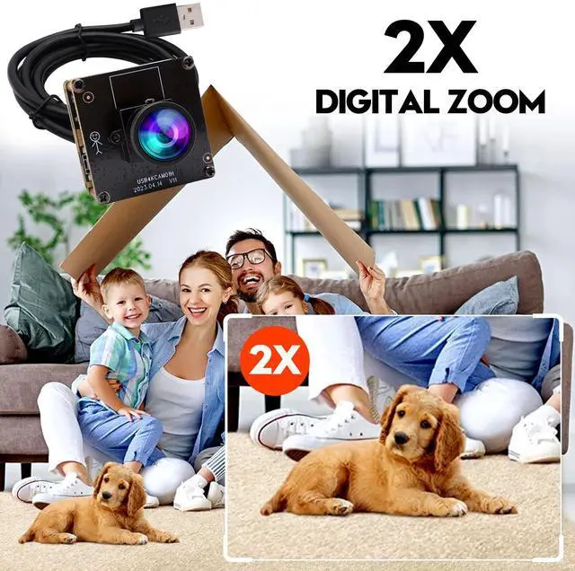 Alt view image 2 of 5 - IEights 4K HDMI USB Camera Module Wide Angle Webcam for Computer 4K 30fps PC Camera Mini UVC USB2.0 Lightburn Camera for Laser Engraver 2X Digital Zoom USB Security Camera for Laptop Raspberry Pi