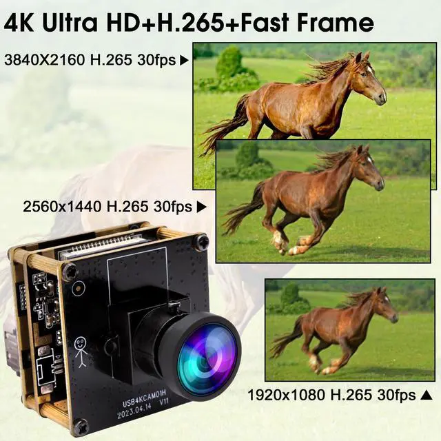 Alt view image 4 of 5 - IEights 4K HDMI USB Camera Module Wide Angle Webcam for Computer 4K 30fps PC Camera Mini UVC USB2.0 Lightburn Camera for Laser Engraver 2X Digital Zoom USB Security Camera for Laptop Raspberry Pi