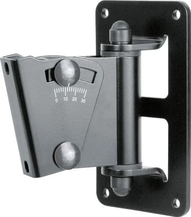 Main image of K&M König & Meyer 24471.000.55 Speaker Wall Mount | Surround Sound Wireless Home Theater | Single Speaker Bracket | Adjustable Swivel and Tilt | Multipurpose Holds Up to 33 lbs | German Made | Black