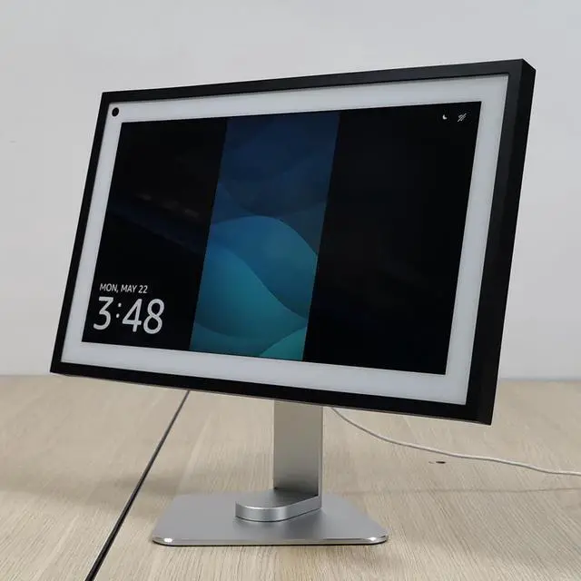 Main image of ATOPHK Stand for Echo 15 & Echo 21, Swivel & Tilt Adjustable Aluminum Stand, 360° Rotation & 50° Tilt, Compatible with Echo Show 15/21, Durable & Non-Slip Design (Silver)