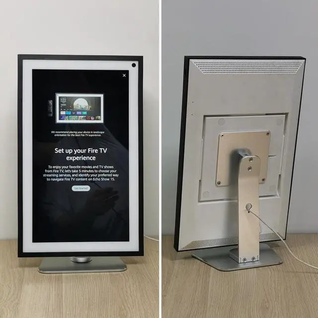 Alt view image 5 of 5 - ATOPHK Stand for Echo 15 & Echo 21, Swivel & Tilt Adjustable Aluminum Stand, 360° Rotation & 50° Tilt, Compatible with Echo Show 15/21, Durable & Non-Slip Design (Silver)
