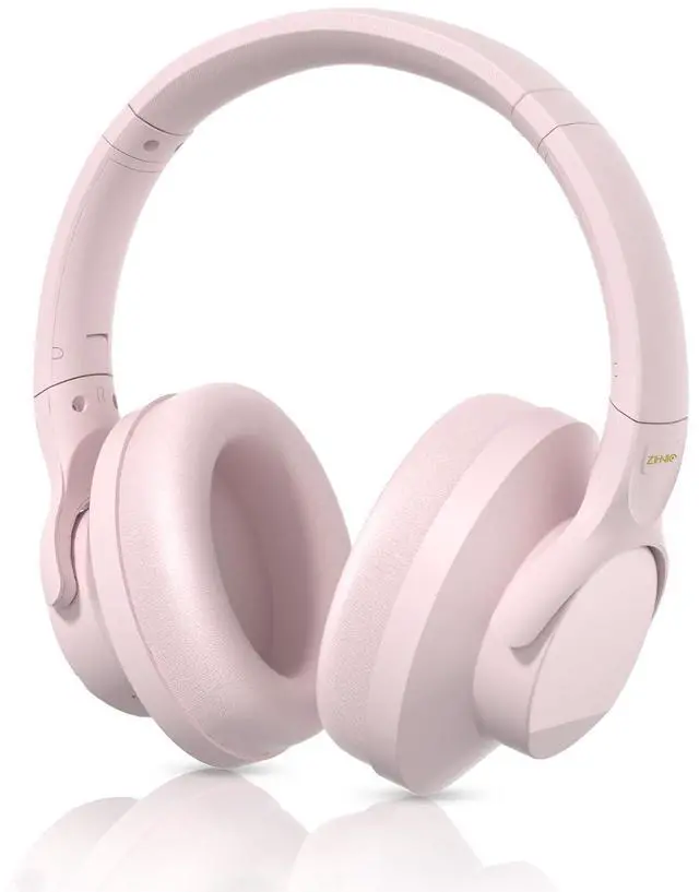 Main image of ZIHNIC Active Noise Cancelling Headphones, 60H Playtime Wireless Bluetooth Headset Low Latency-Pink