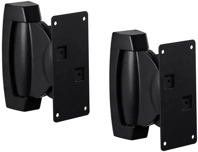 Main image of Mount-It! Heavy-Duty Speaker Wall Mount, Universal Adjustable Design for Bookshelf, Large or Small Speakers, 1 Pair, 22 Lbs Capacity, Black
