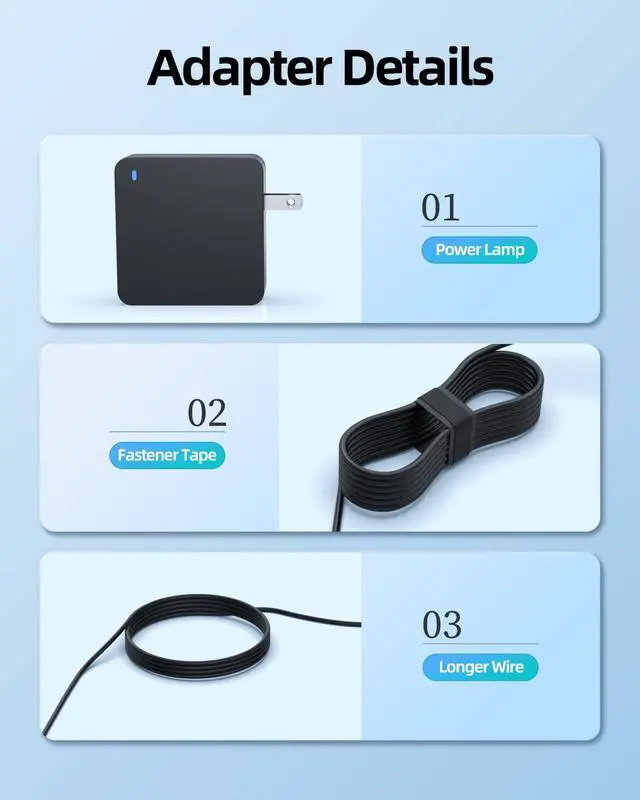 Alt view image 4 of 5 - 65W 45W AC Charger Fit for Lenovo V14 V15 V17 G4 G3 G5 G4 V14-IIL V15-IIL V14-ARE V14-ITL V15-ITL V15-ADA V14-ADA Laptop - (UL Safety Certified Products)