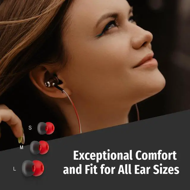 Alt view image 3 of 5 - Symphonized Wired Earbuds with Microphone  90% Noise Cancelling Ear buds with Mic, in Ear Headphones Wire for Computer & Phone, Earphones 3.5 mm Jack