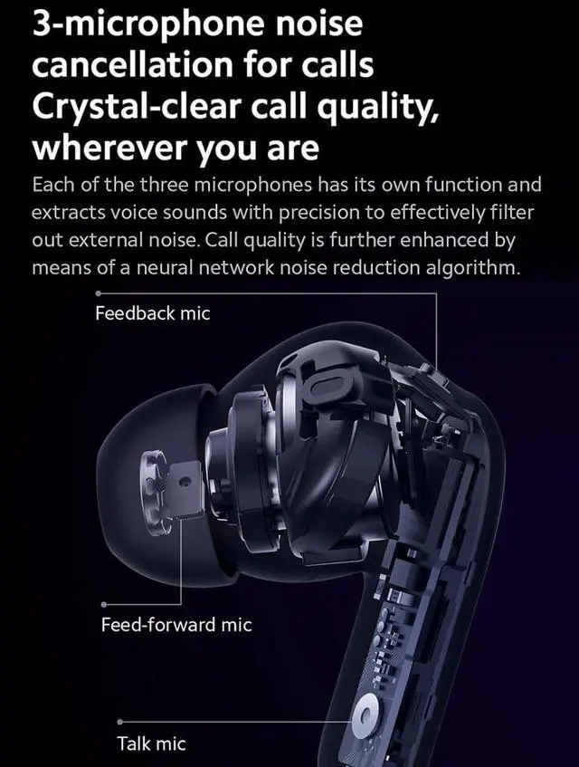 Alt view image 3 of 5 - Xiaomi Redmi Buds 4 Pro Wireless Earbuds Bluetooth 5.3 Earbuds, Up to 43dB Hybrid ANC, Up to 36 Hours Long Battery Life, 3-mic Noise Reduction for Calls, in-Ear Detection, Dual Transparency Modes