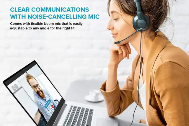 Alt view image 2 of 5 - Creative HS-720 V2 USB Digital Audio On-Ear Headset with Noise-Cancelling Condenser Boom Mic, Inline Mic Mute/Calls/Volume Control and Mic-Monitoring Feature, Simple Plug-and-Play for Video Calls