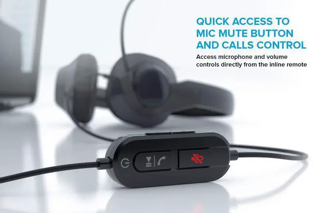 Alt view image 3 of 5 - Creative HS-720 V2 USB Digital Audio On-Ear Headset with Noise-Cancelling Condenser Boom Mic, Inline Mic Mute/Calls/Volume Control and Mic-Monitoring Feature, Simple Plug-and-Play for Video Calls