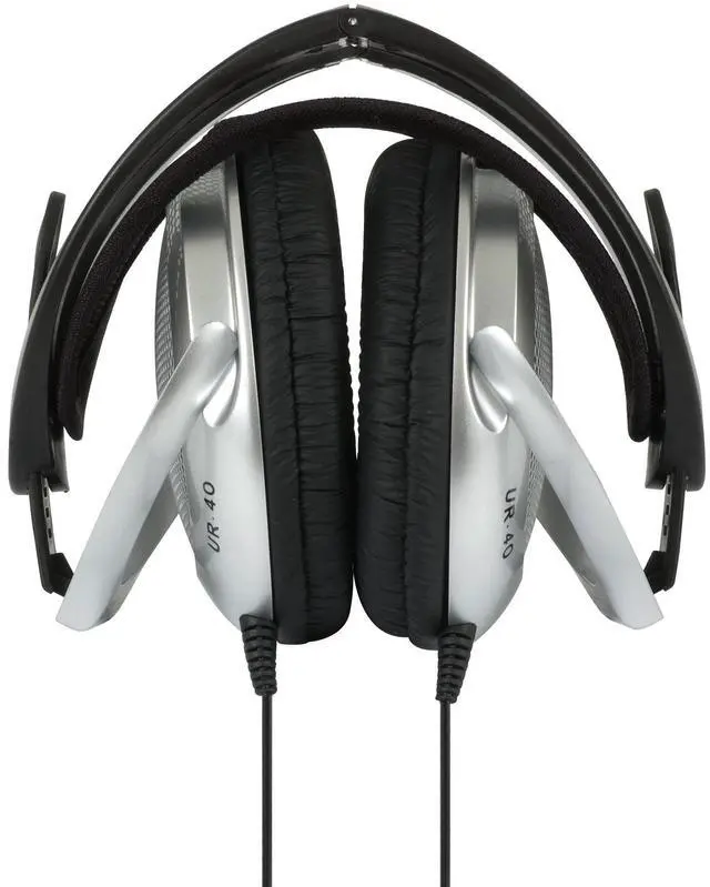 Alt view image 5 of 5 - Koss UR40 Collapsible Over-Ear Headphones, Lightweight, Retro Style, Silver and Black