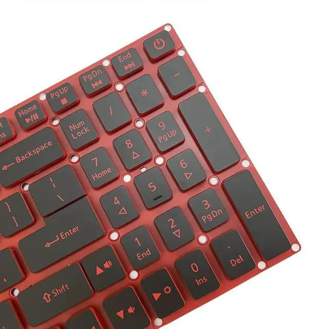 Alt view image 5 of 5 - GinTai Laptop US Keyboard Red Lettering with Backlit Replacement for Acer Nitro 5 AN515-31 AN515-41 AN515-42 AN515-51 AN515-52 AN515-53 AN515-53-55G9 LG5P_A52BRL NKI151306B G5P_A53BRL NKI151306FT