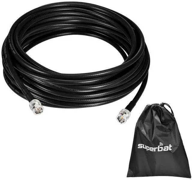 Main image of Superbat Long 3G/6G SDI Cable 40ft Heavy Duty BNC to BNC Cable 75 Ohm Belden 1694A Black for HD-SDI/3G-SDI/6G-SDI/4K Video Camera Converter, Precision SDI Camera Wire