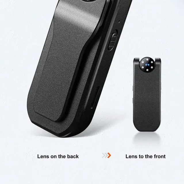 Alt view image 4 of 5 - VBESTLIFE Wearable Camera, 1080P HD Body Worn Camera with Back Clip, Wearable Camcorder, 1000mAh Battery Rechargeable, for Home, Outdoor, Security Guard (Black)