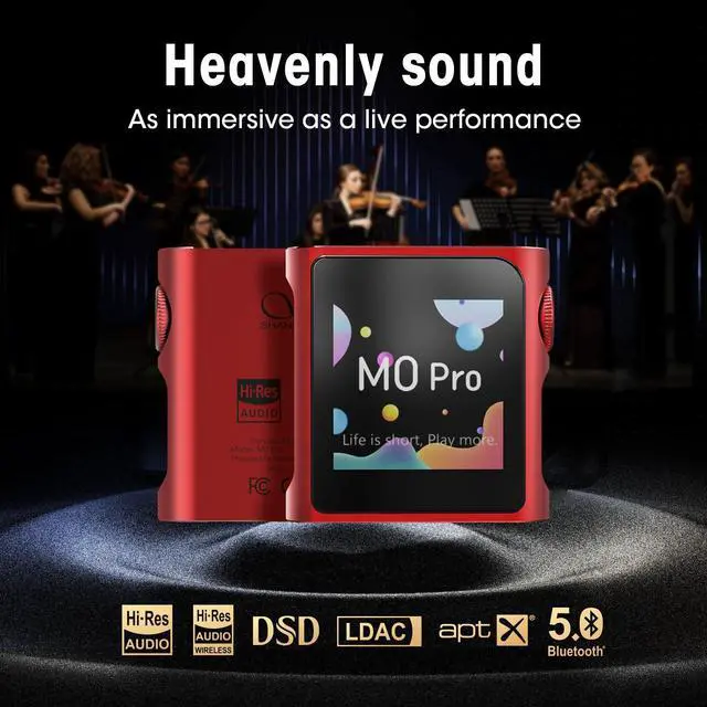 Alt view image 3 of 5 - SHANLING M0 Pro MP3 Player with BluetoothHi-Res Portable Music PlayerDigital Audio Player 1.54 HD Touch Screen up to 10 Hour Battery Bluetooth and USB Type-C dongle 3.5mm Jacks