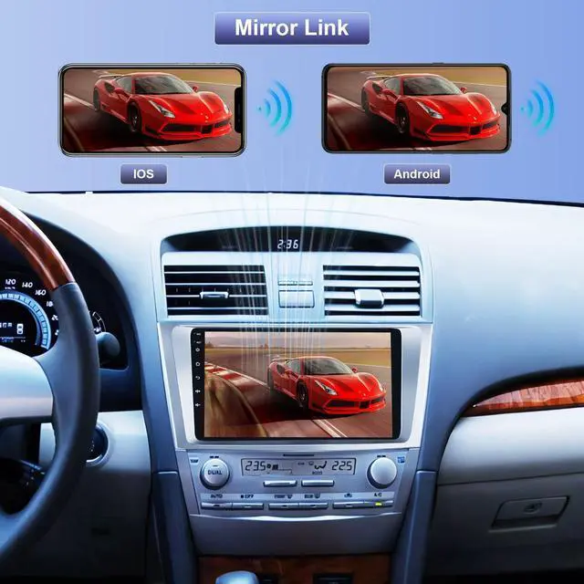 Alt view image 3 of 5 - Car Radio for Toyota Camry 2006 2007 2008 2009 2010 2011, Rimoody Android 13 Car Stereo 9 Inch Touch Screen with GPS Navigation Bluetooth FM/RDS WiFi Mirror Link Backup Camera